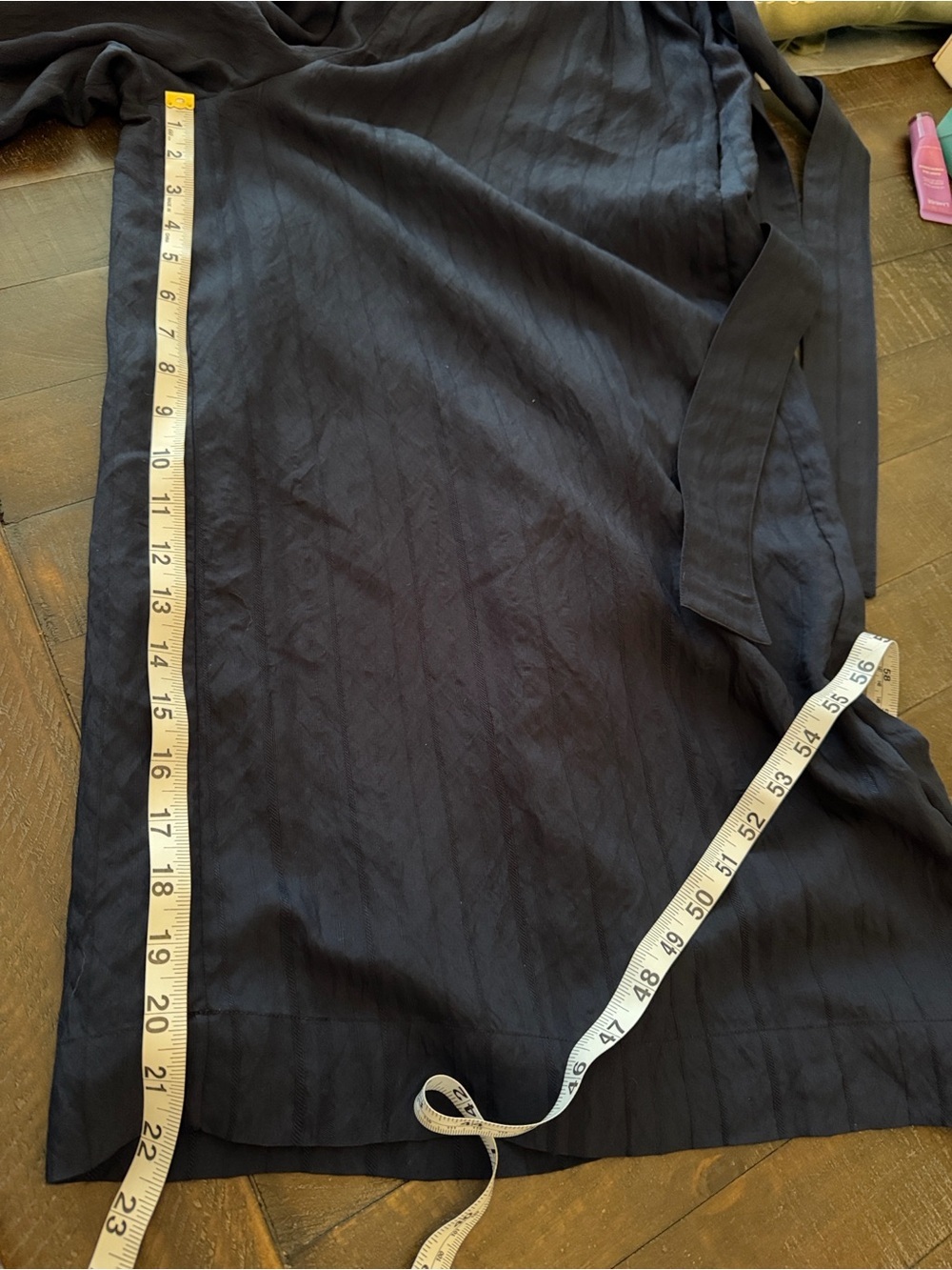 Vince Navy Wide-Leg Midi Pant with Tie Waist - Picture 14 of 16